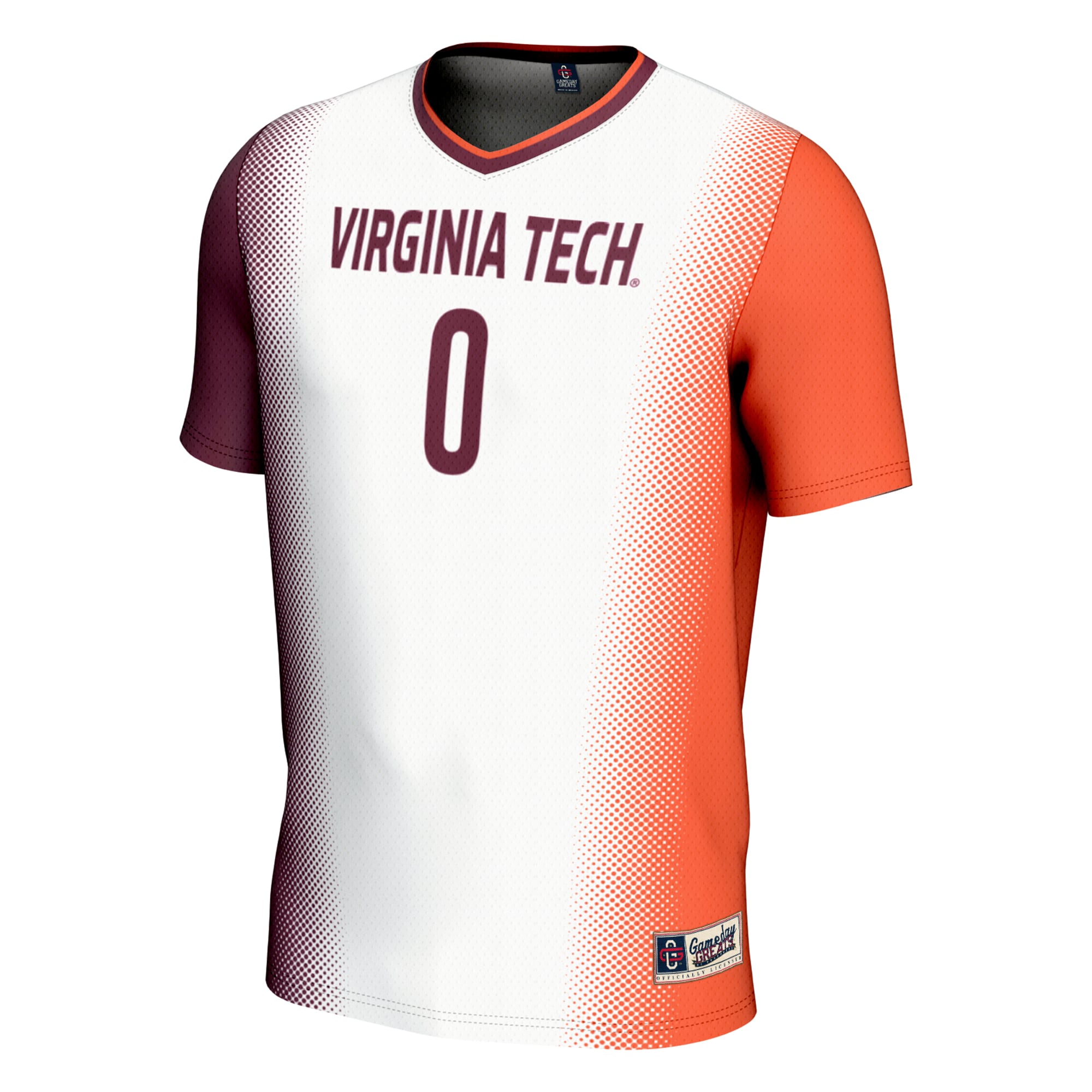 [SJH] Virginia Tech Hokies GameDay Greats Unisex Lightweight Women's Soccer Jersey - White
