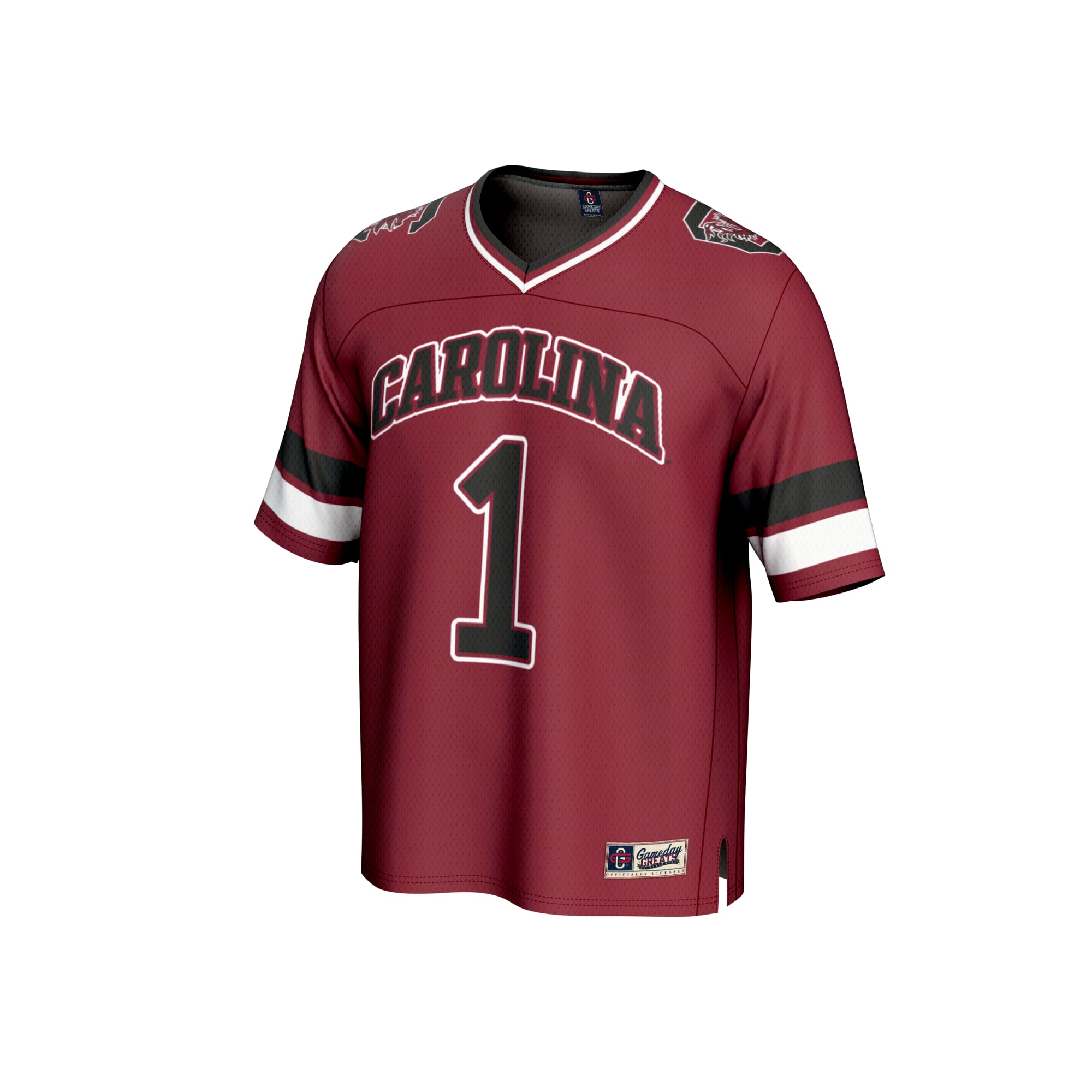 #1 Garnet South Carolina Gamecocks Lightweight Collegiate Football Fashion Jersey