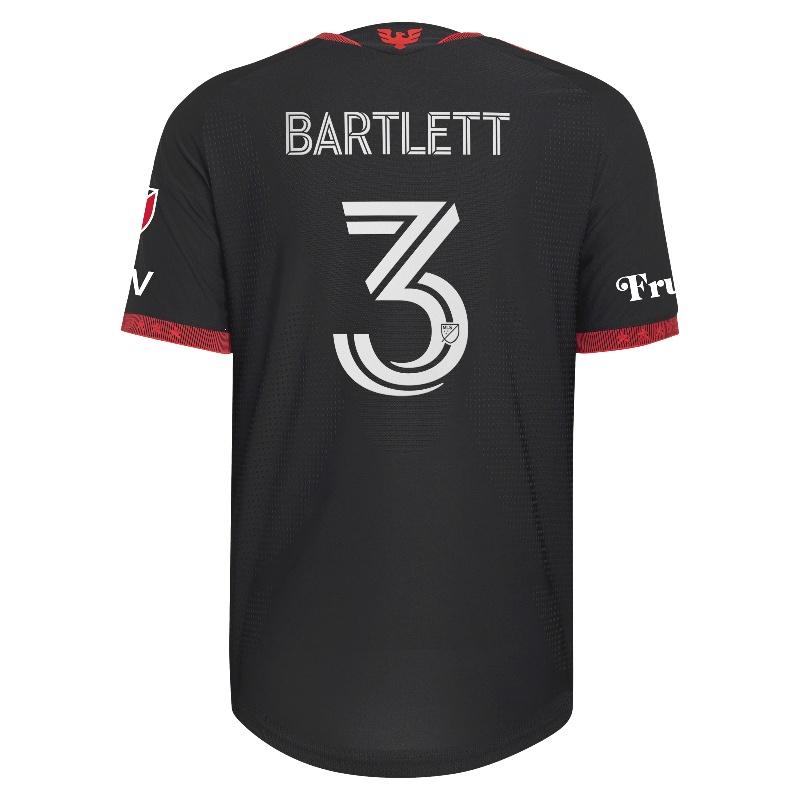 [LK] Lucas Bartlett D.C. United 2026 Black-and-Red Kit On-Field Authentic Patch Jersey - Black