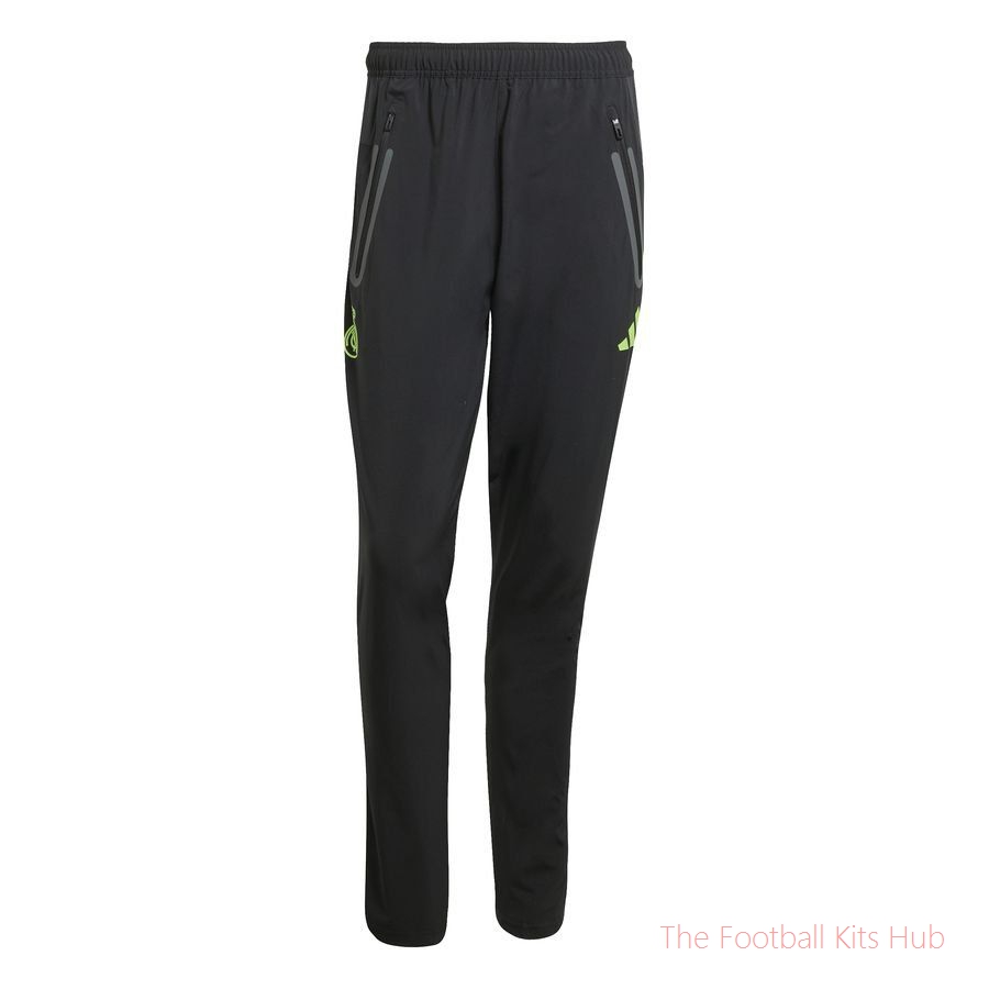Real Madrid Training Trousers Tiro 25 Pro Vis Tech Travel - Black/Lucid Lemon