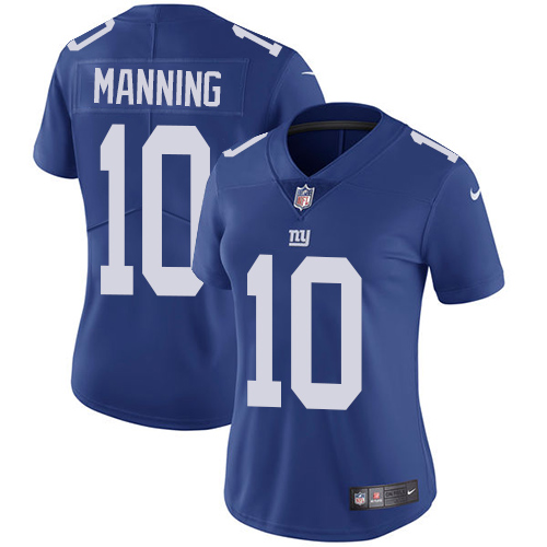Official NFL s New York Giants #10 Eli Manning Blue Limited Jersey