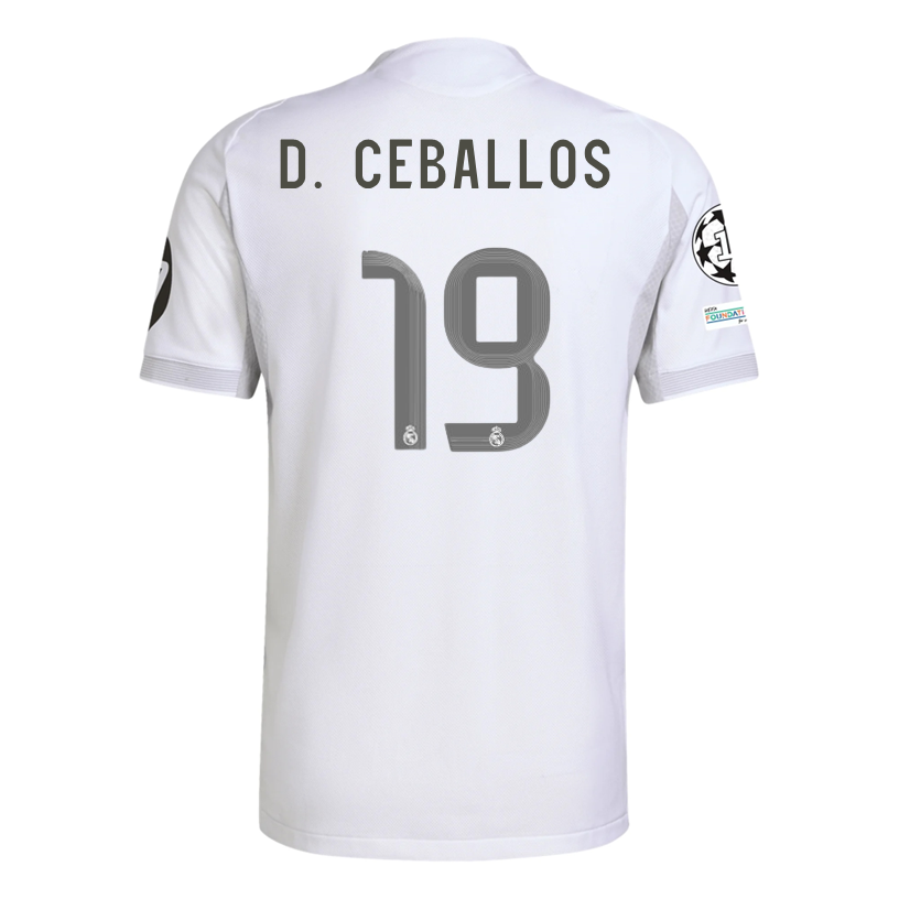 Real Madrid Ceballos 2025-2026 UCL Home Jersey – Authentic Shirt