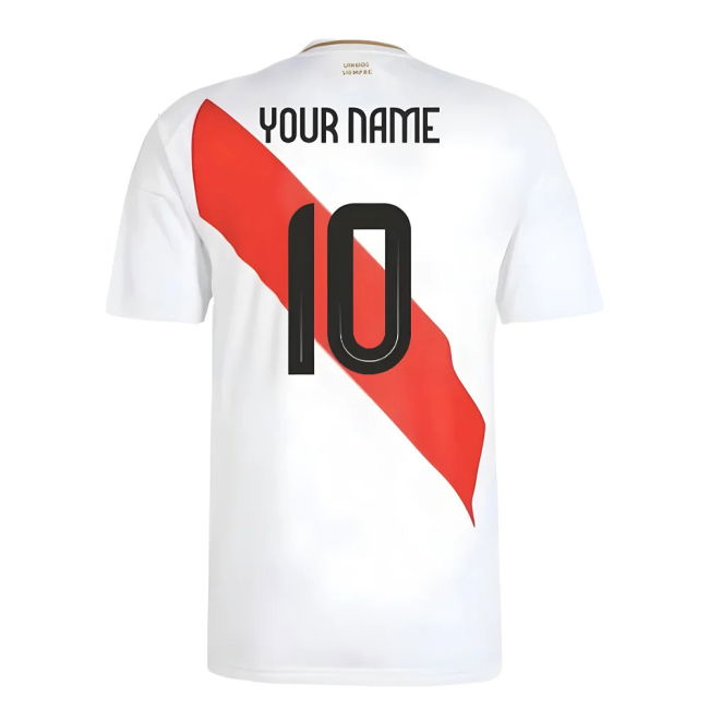Football 2024-2025 Peru Home Shirt (Your Name) Soccer Kit