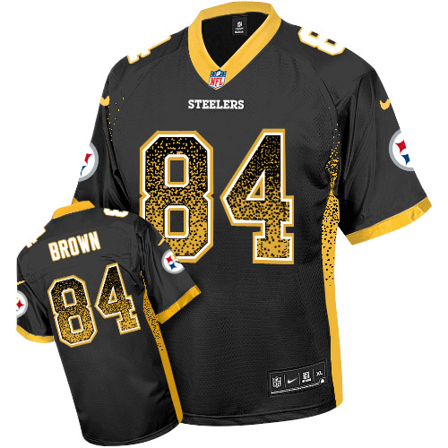 Official NFL W P S Steelers #84 Antonio Brown Brown Elite Jersey
