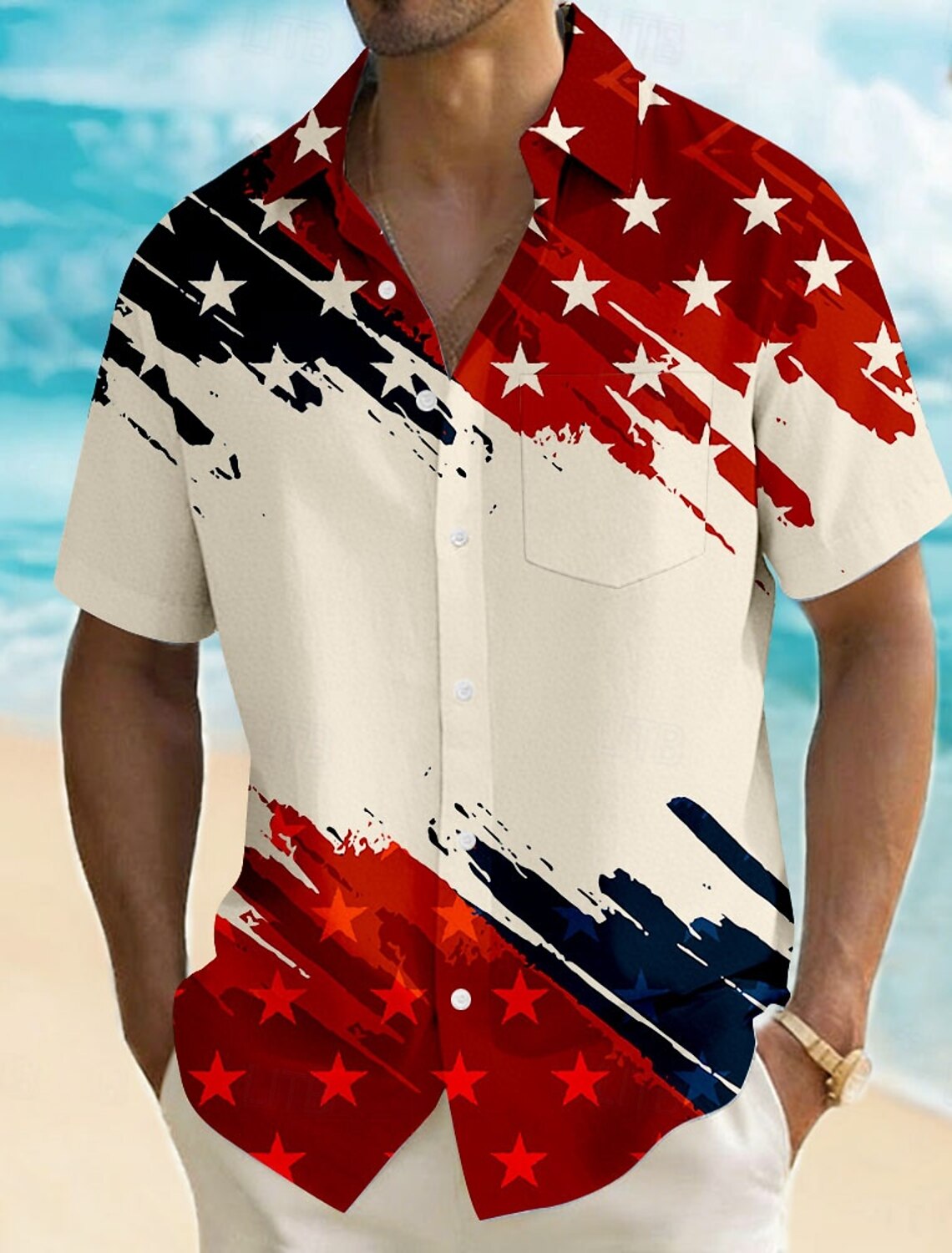 Men's 4th of July U.S. 250th Anniversary Anchor American Flag Bermuda shorts Casual Shorts Golf Shorts Mid Waist Hawaiian Patriotic Outdoor Beach Holiday Flat Front Shorts with 4 Pockets Designer