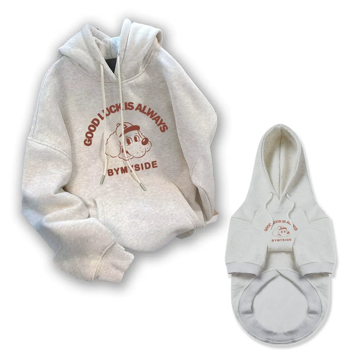 Comfortable Luckypup Frenchie Human Matching Hoodie – Plus Velvet Let...