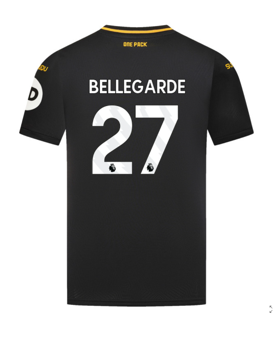 Wolverhampton Wanderers 24-25 Season Away Jersey with BELLEGARDE 27 Printing