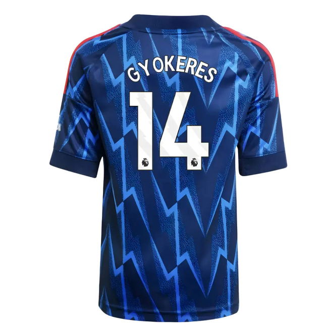 2025-20 Arsenal Official Away Football Kit Gyokeres #14 L M S