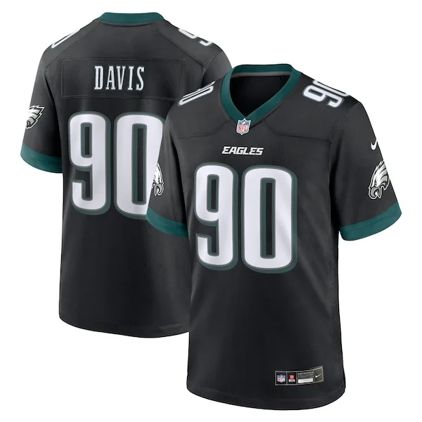 None Jordan Davis Game Jersey - Black | NFL Player Jersey | NFL Footba