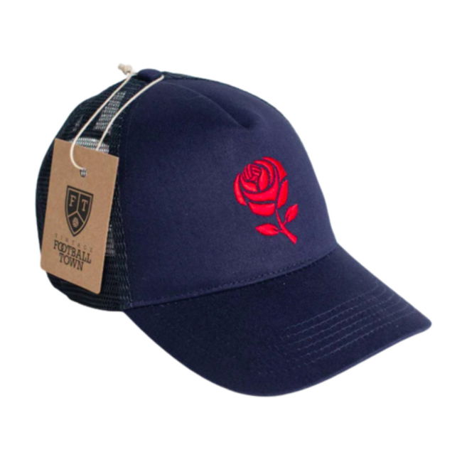 England The Red Rose Trucker (Navy)