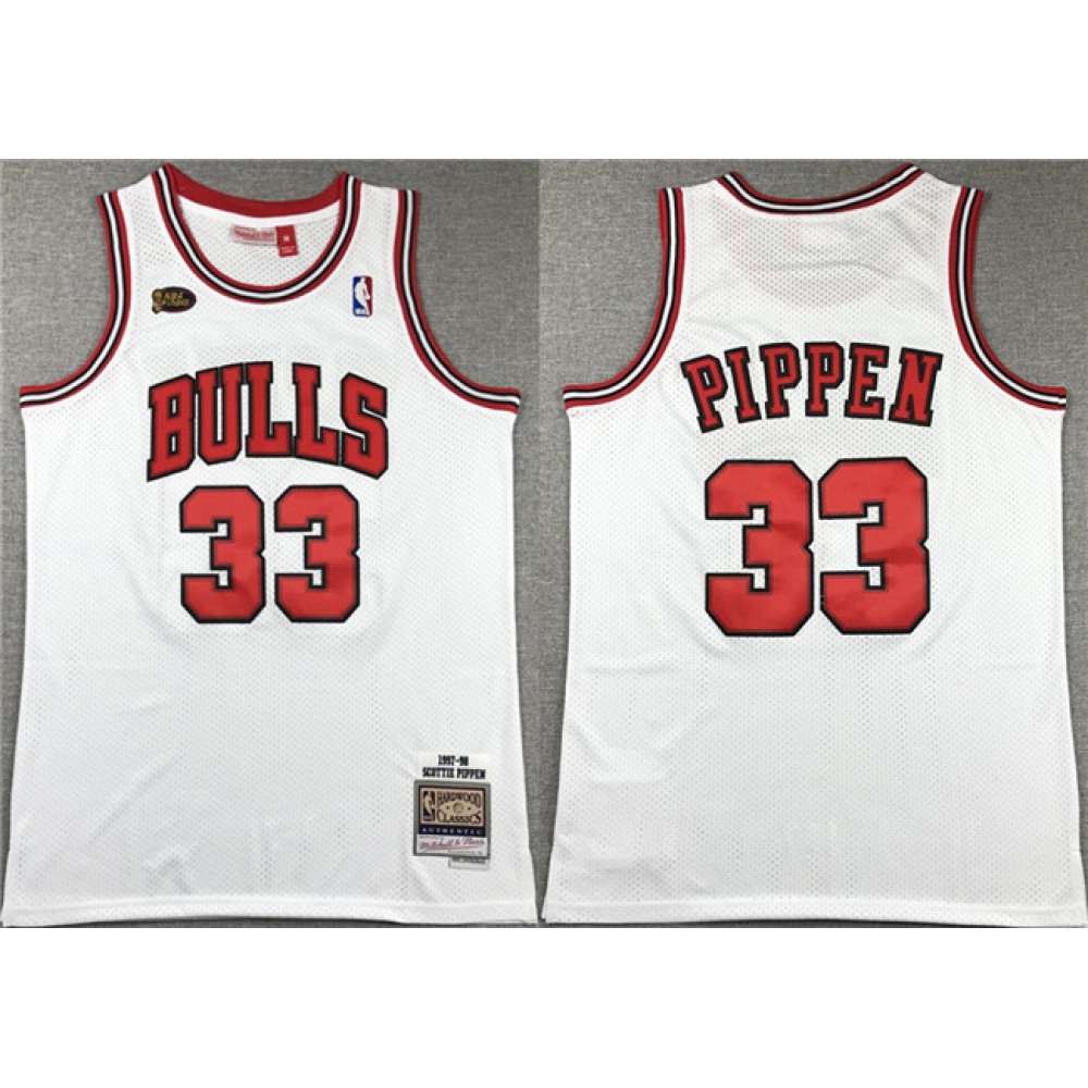 Chicago Bulls 33 White Jersey - - Fan Favorite