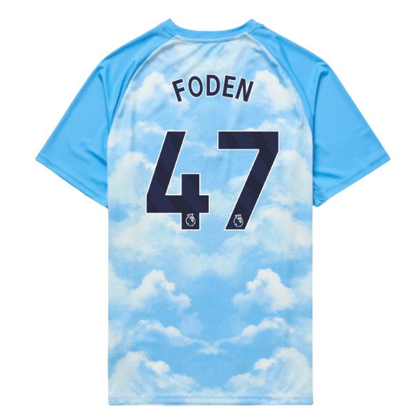 [LLS] 2026-2027 Man City Warm Up Jersey (Icy Blue) - Kids (Foden 47)