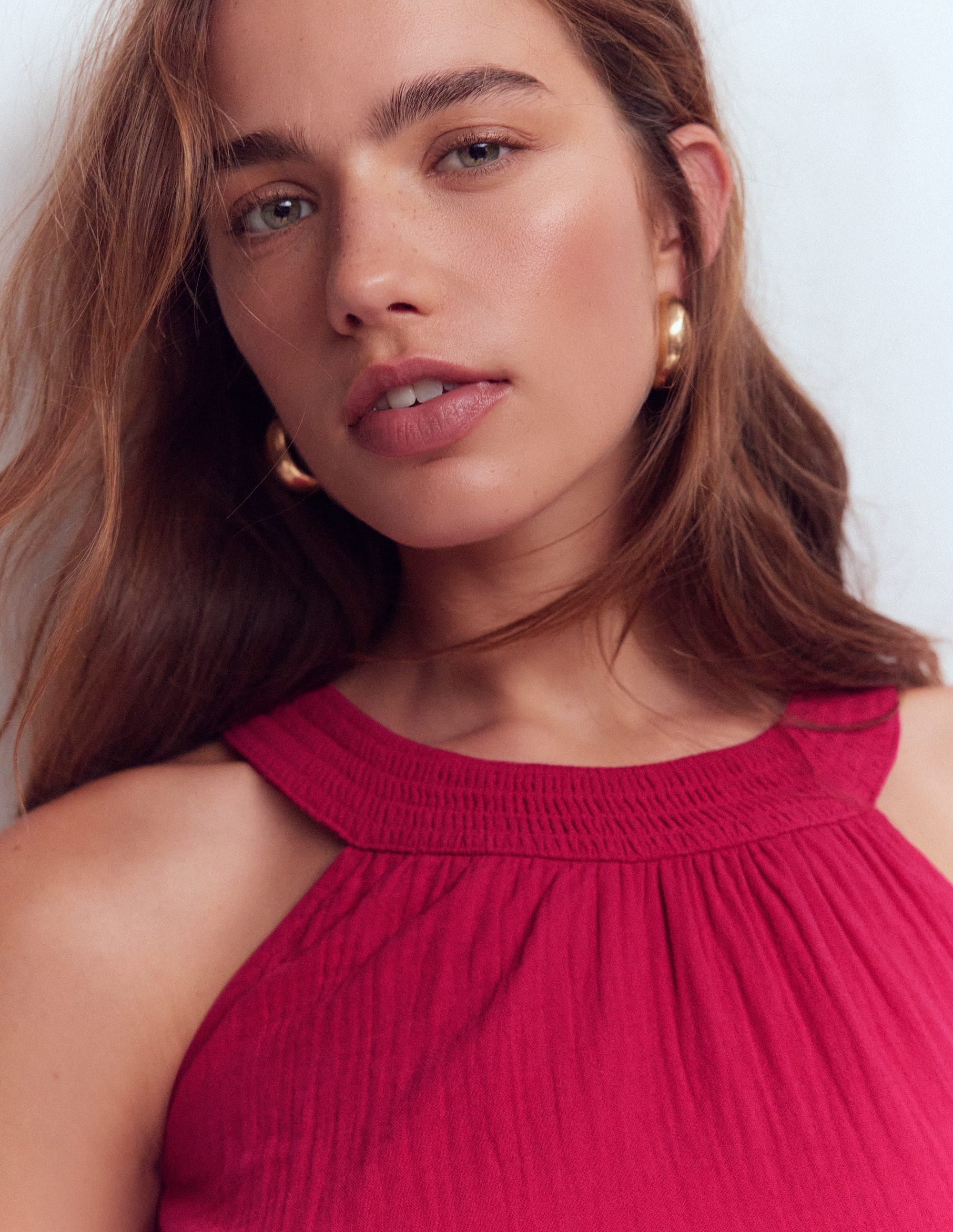 Halter-neck Double Cloth Top