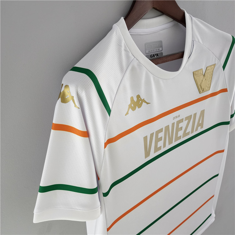 Comfort Fit Venezia FC 2223 Away White Soccer Jersey Football Shirt