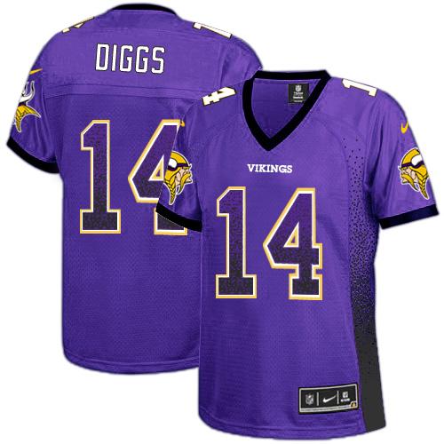 NFL M V Vikings #14 Stefon Diggs Purple Elite Jersey - High Quality