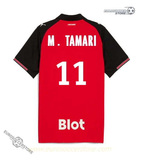 Rennes Home Jersey 25-26, featuring M. TAMARI with the number 11