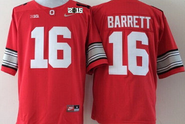 Men's OSU Ohio Red 2015 authentic None #16 comfortable Jersey