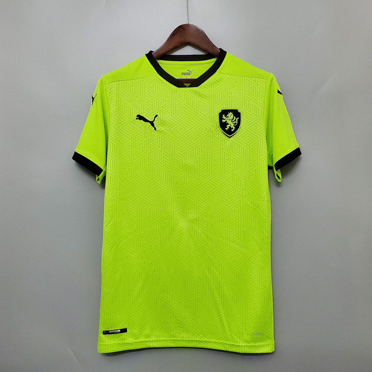 Czech Republic Euro 2020 Away Green Soccer Jersey Football Shirt -