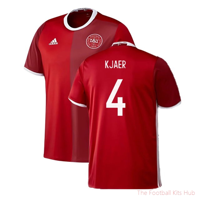 Denmark 2016-17 Home Shirt ((Excellent) 3XL) (Kjaer 4)