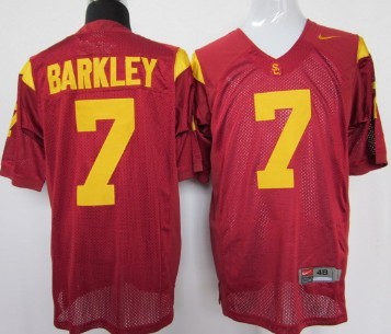 high quality Men's None Matt Barkley #7 Red 2024 Football Jersey
