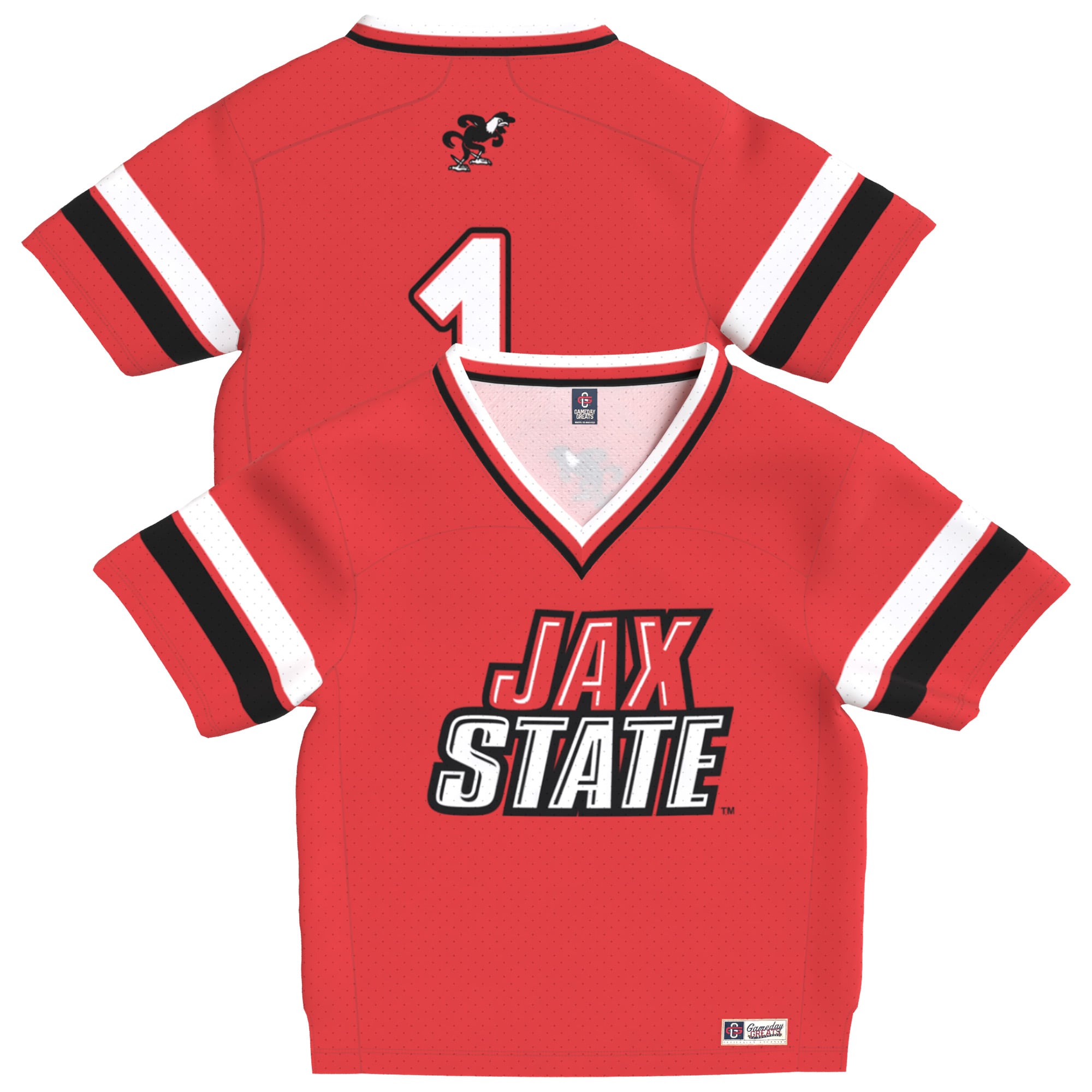 Toddler Red Jacksonville State Gamecocks Lightweight Collegiate Football Fashion Jersey