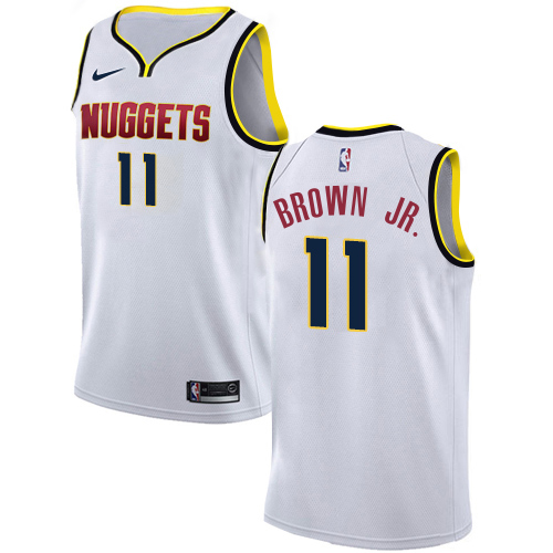 Nuggets White Denver Nuggets #11 Jersey - NBA Fan Apparel