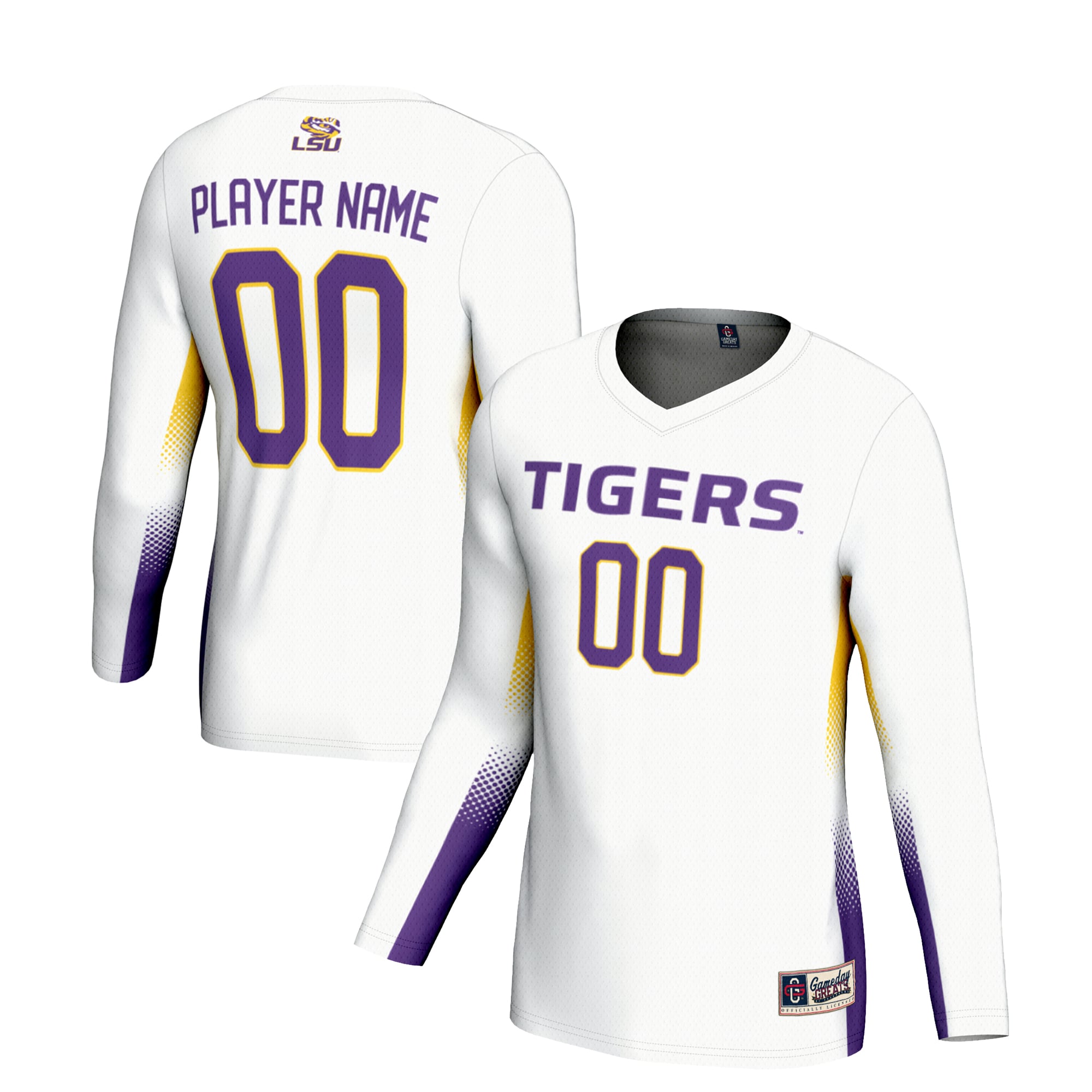 LSU Tigers GameDay Greats Unisex NIL Lightweight Volleyball Jersey - White