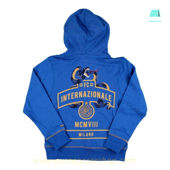 2011-2012 Inter Milan Core Hoody (Blue) - Kids