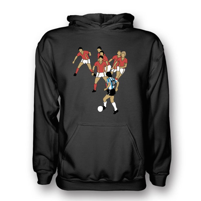 Soccer Diego Maradona Goal Of Century Hoody (Black) - Kids