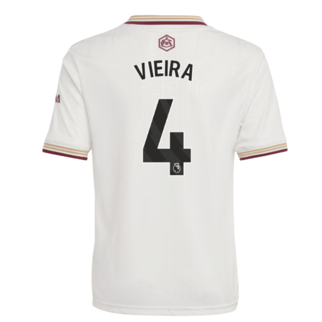 Arsenal 2025-20 Third Football Shirt Featuring Vieira 4 L S Kids