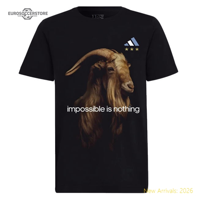 Messi Football GOAT Graphic Tee (Black) - Kids