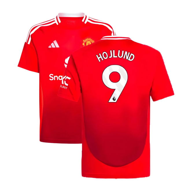 Man Utd 2024-20 Home Football Shirt Hojlund (9) L M S Kids
