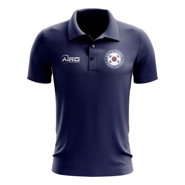 Top-Tier Tournament-Edition South Korea Football Polo Shirt (Navy)