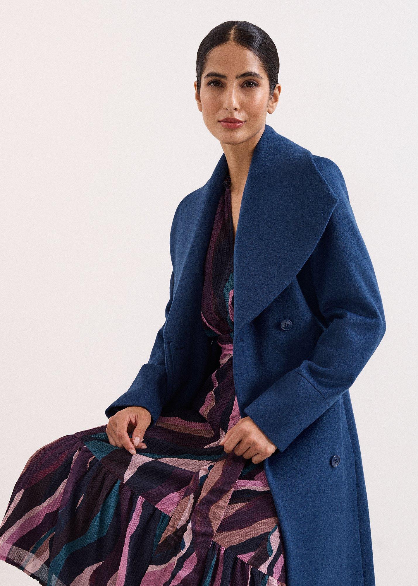 Petite Nicci Black Wool Smart Coat