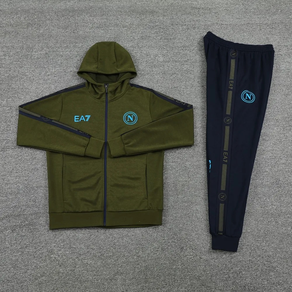 Elite 2425 Napoli Green Hoodie suit - Official Replica 8037