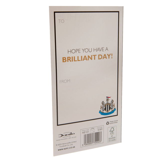 Newcastle United FC Crest Birthday Card - official style