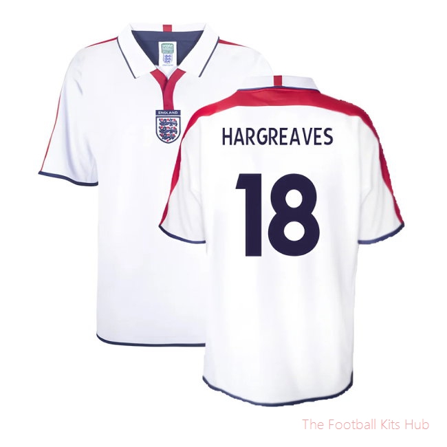 England 2004 Retro Football Shirt (Hargreaves 18)