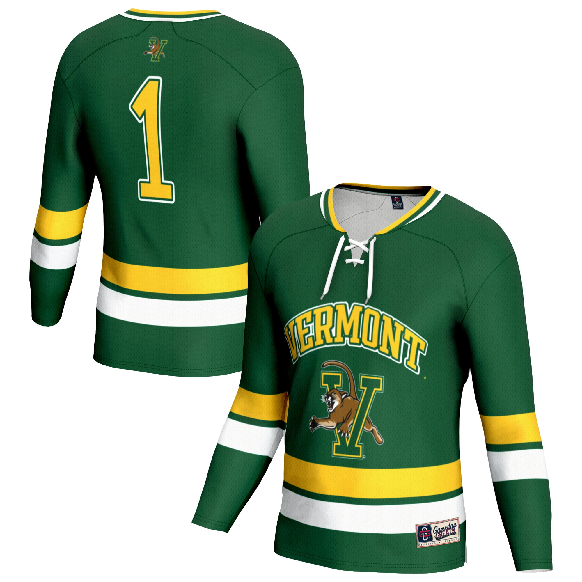 [NJP] Women's Vermont Catamounts Lightweight Women's Hockey Team Fashion Jersey - Green
