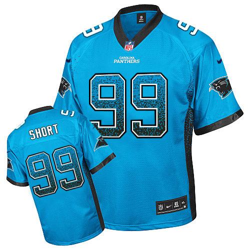 NFL C P Panthers #99 Kawann Short Blue Elite Jersey - Authentic Qua...