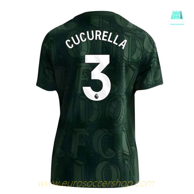 2025-2026 Chelsea Pre Match Shirt (Green) - Kids (Cucurella 3)
