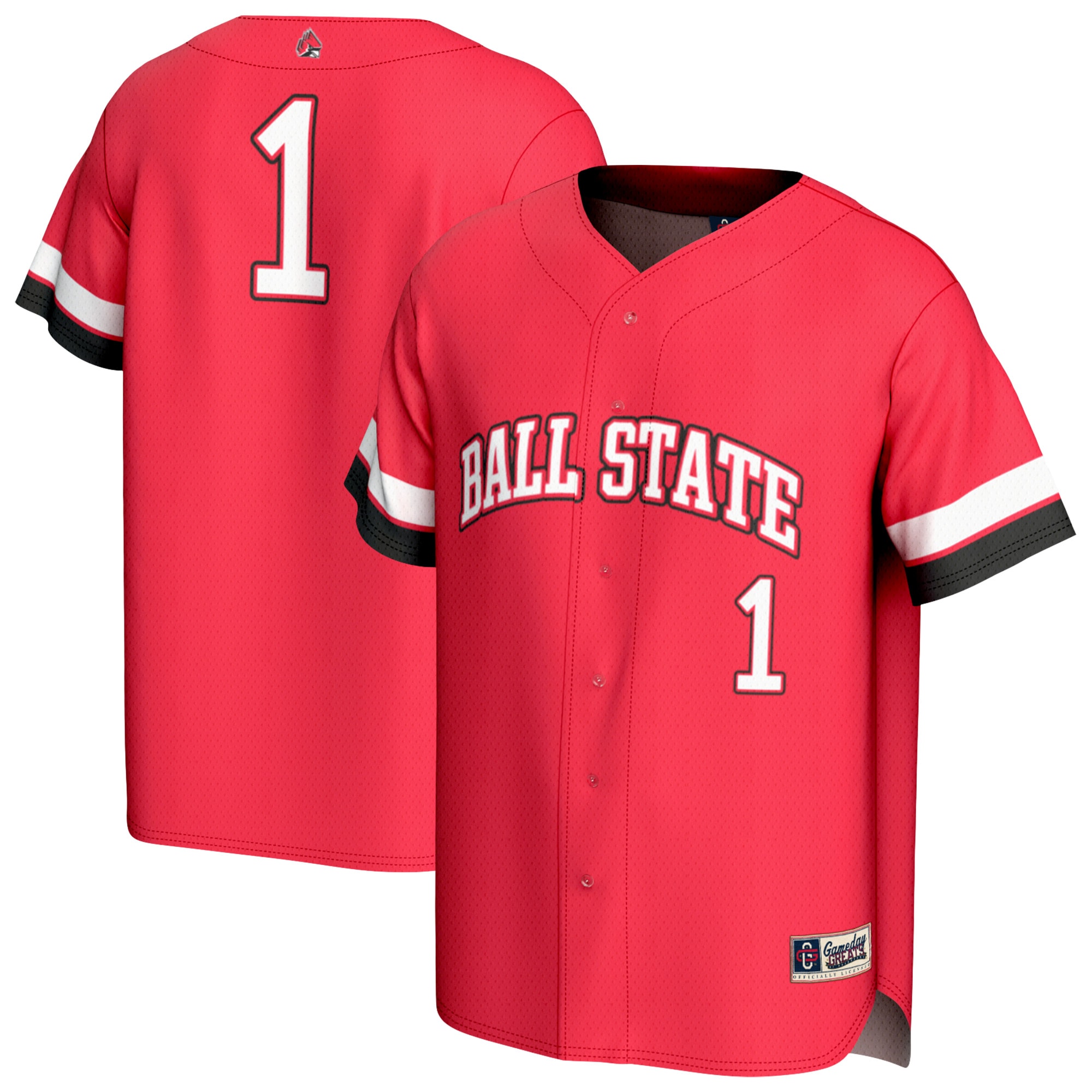 [NJP] Ball State Cardinals GameDay Greats Youth Lightweight Collegiate Baseball Fashion Jersey - Cardinal