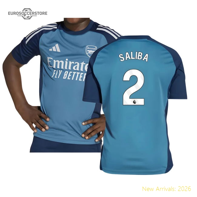 Arsenal Saliba Premium Kids Jersey Climacool Flexible Stretchy