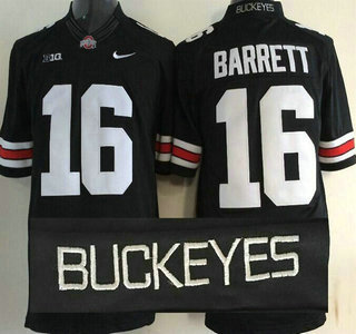 Men's OSU Buckeyes Black 2015 durabl None #16 premium Jersey