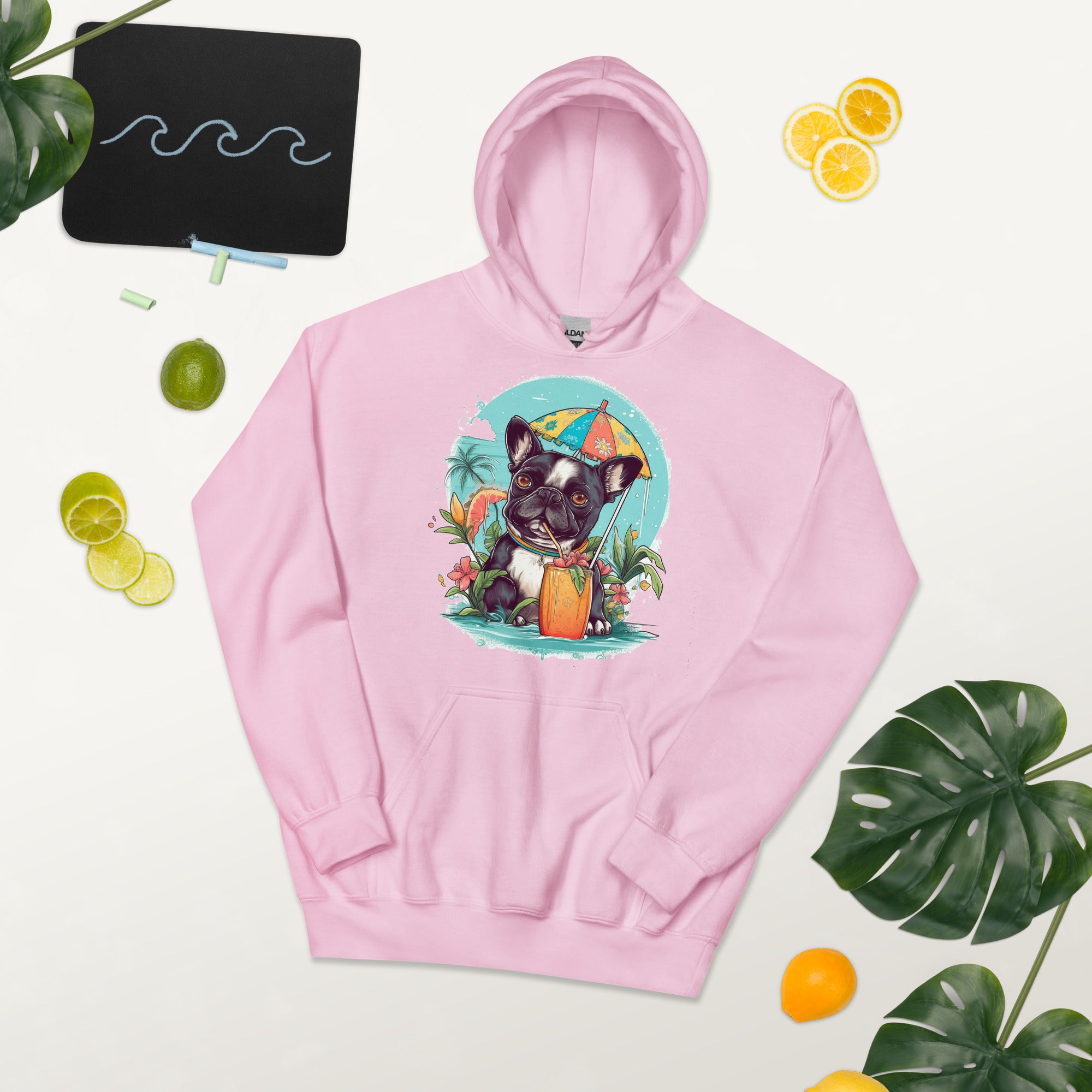 Stylish Panda-styled Frenchie Unisex Heavy Blend Hoodie - A Trendy Pi...