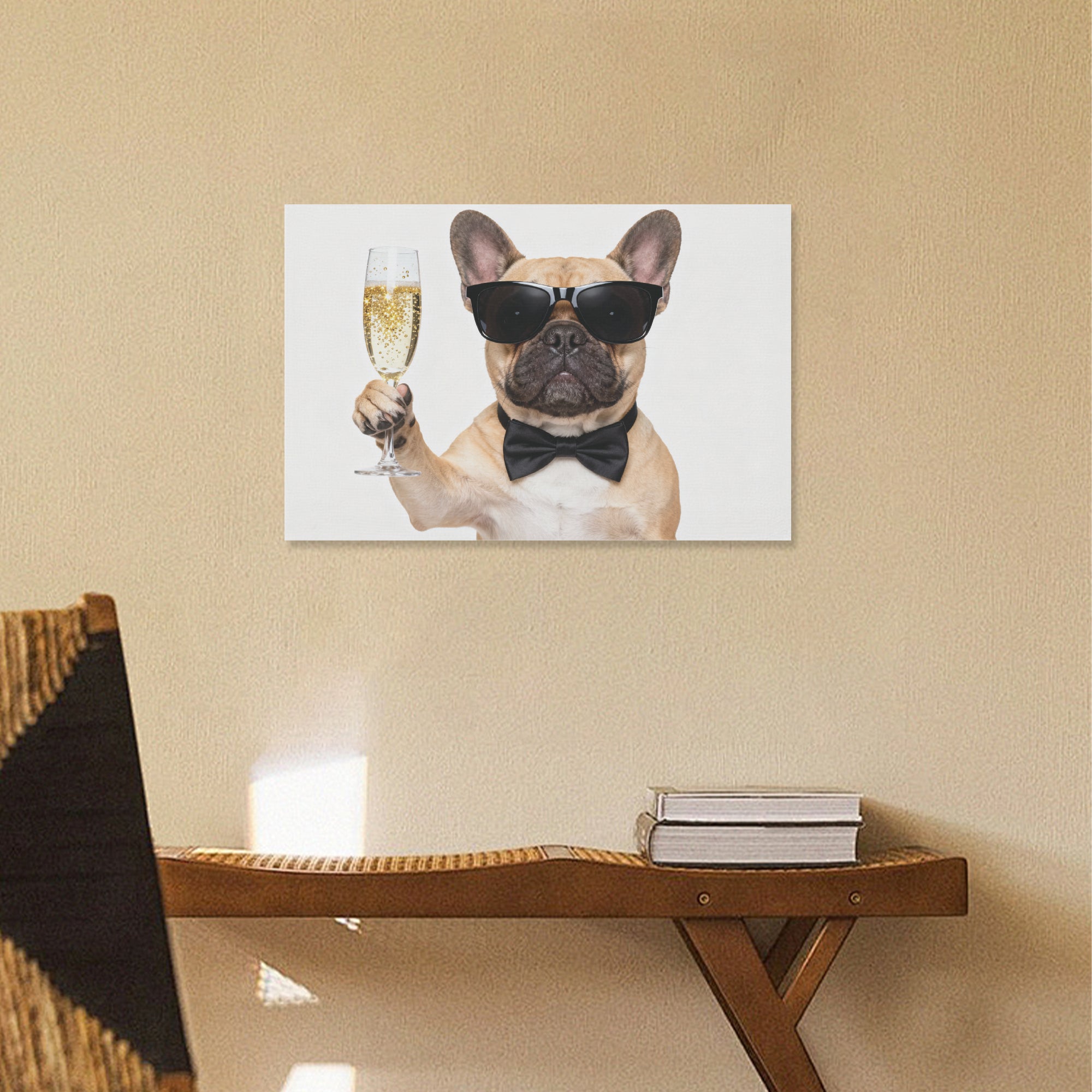 French Bulldog Bailey Adorable Frenchie Canvas Wall Art Durable Dog Item