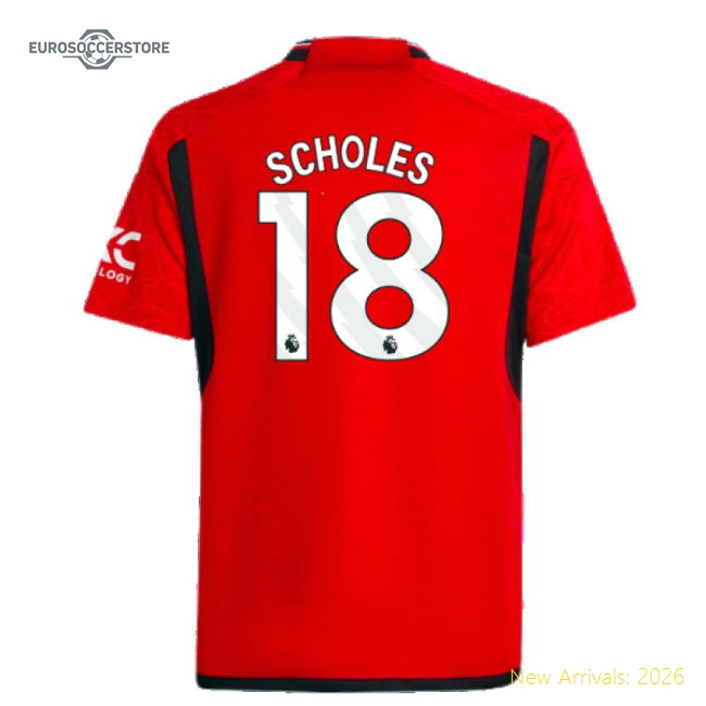 2023-2024 Man Utd Kids Non-toxic Scholes Jersey Dri-fit