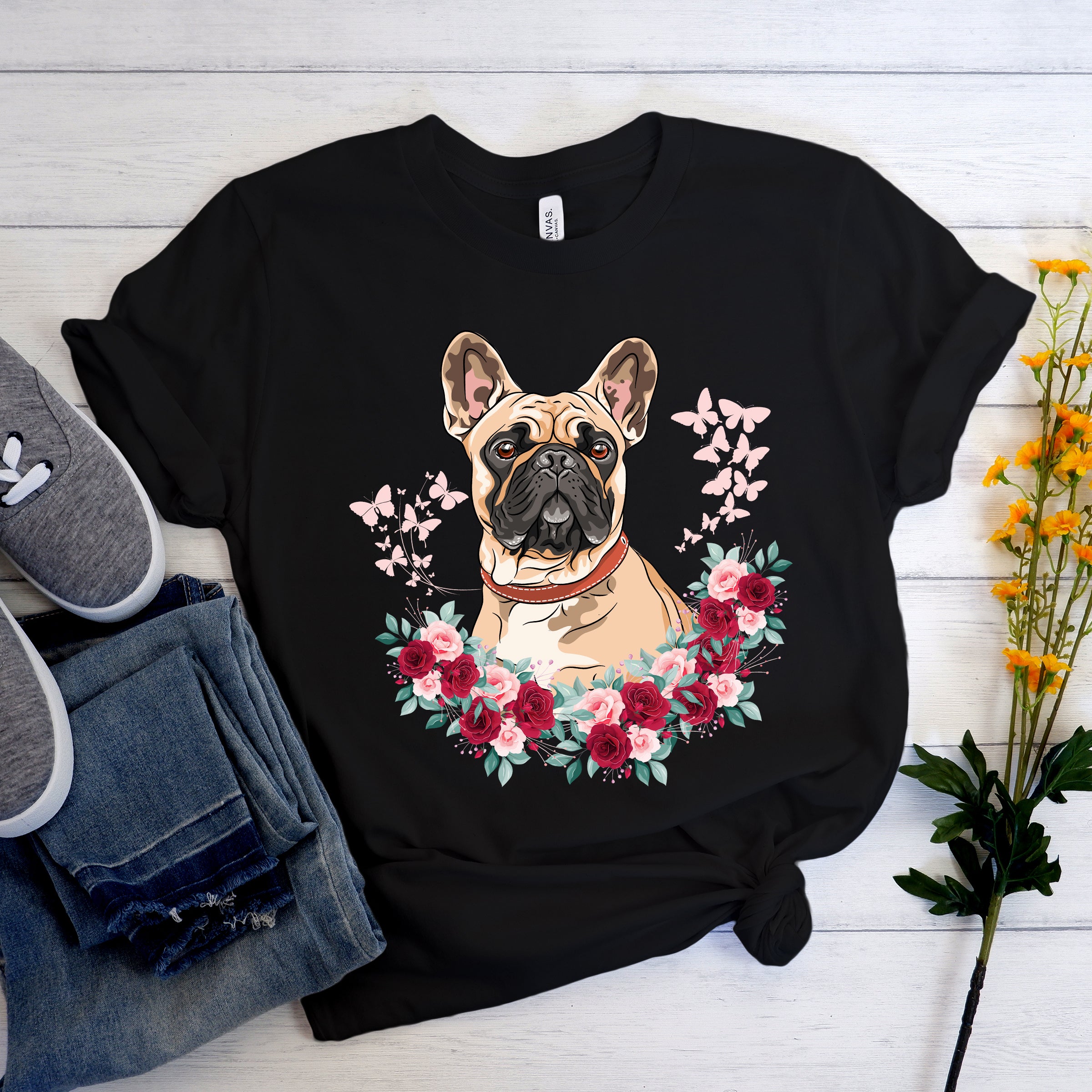 Street-Ready Stylish Frenchiedrop - Unisex T-shirt for Dog Owners