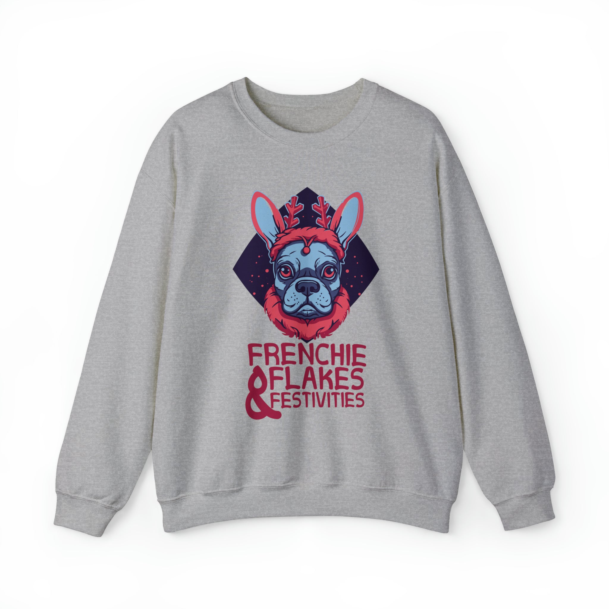 Frenchie Festivities Sweater - Comfy Unisex Sweatshirt Casual Wear