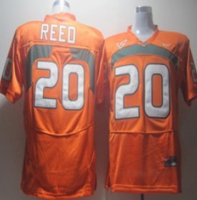 Men's None #20 Reed Orange Orange 2024 stitched match worn Jersey