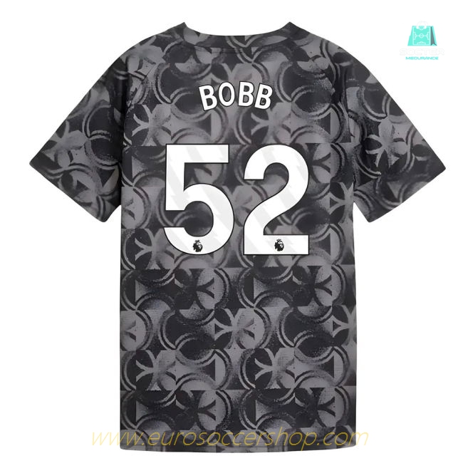 2025-2026 Man City Warm Up Jersey (Black) - Kids (Bobb 52)